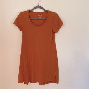 Orange T-shirt dress